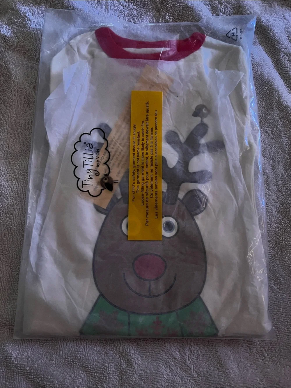 Avon Tiny Tillia Christmas reindeer pj’s set